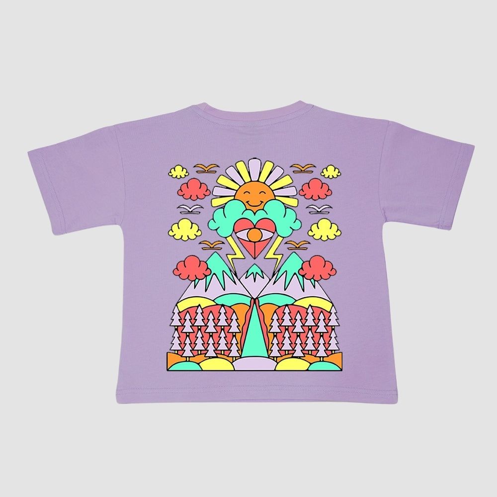 T-SHIRT Happy Sun lila