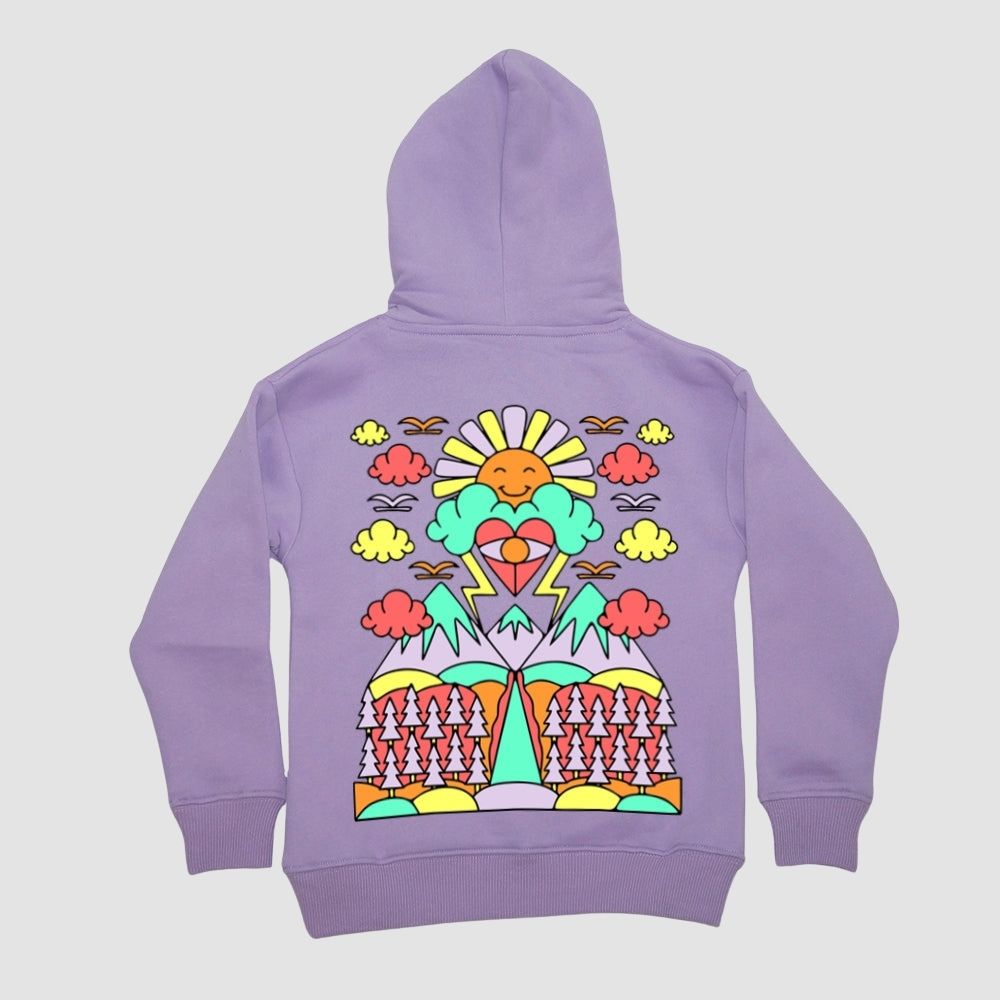 HOODIE Happy Sun lila