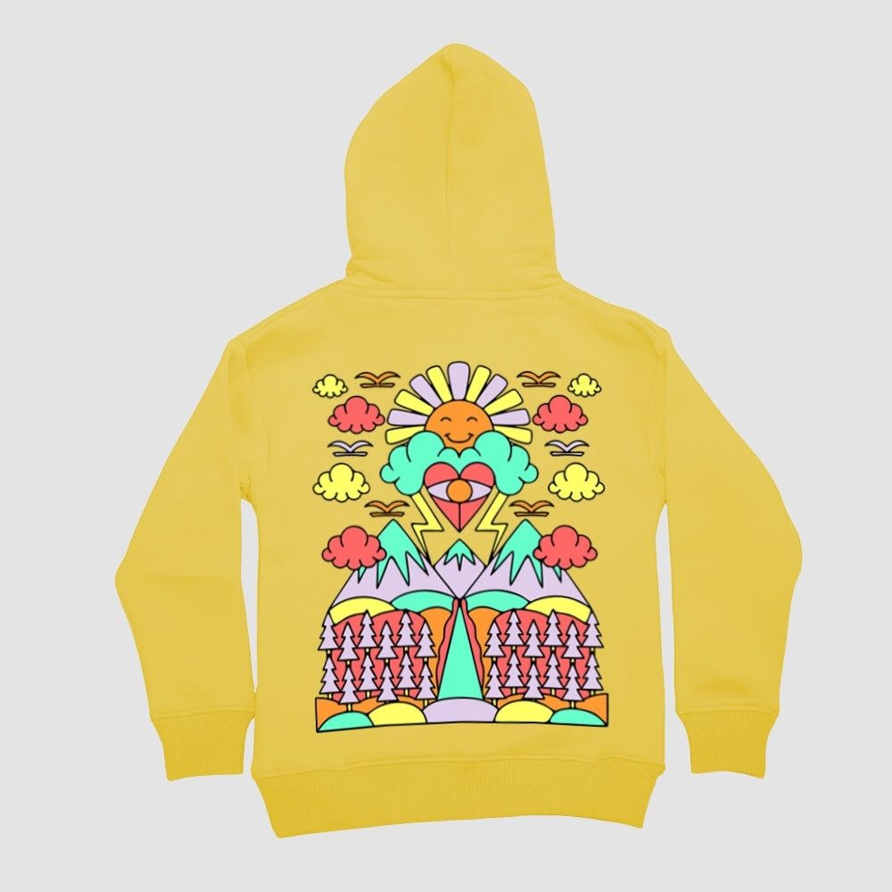 HOODIE Happy Sun gelb