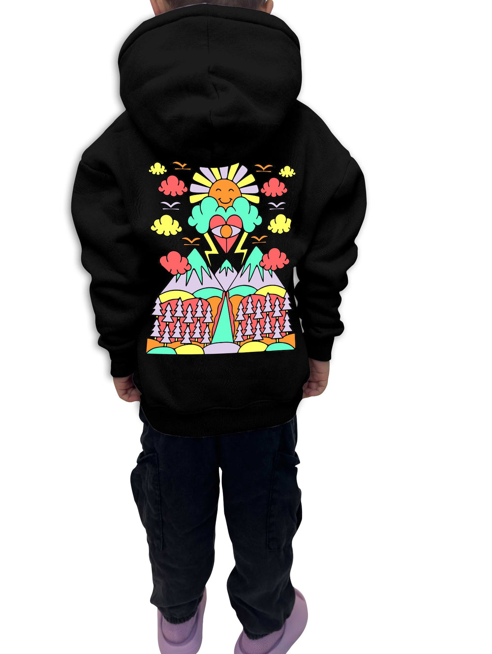 HOODIE Happy Sun schwarz