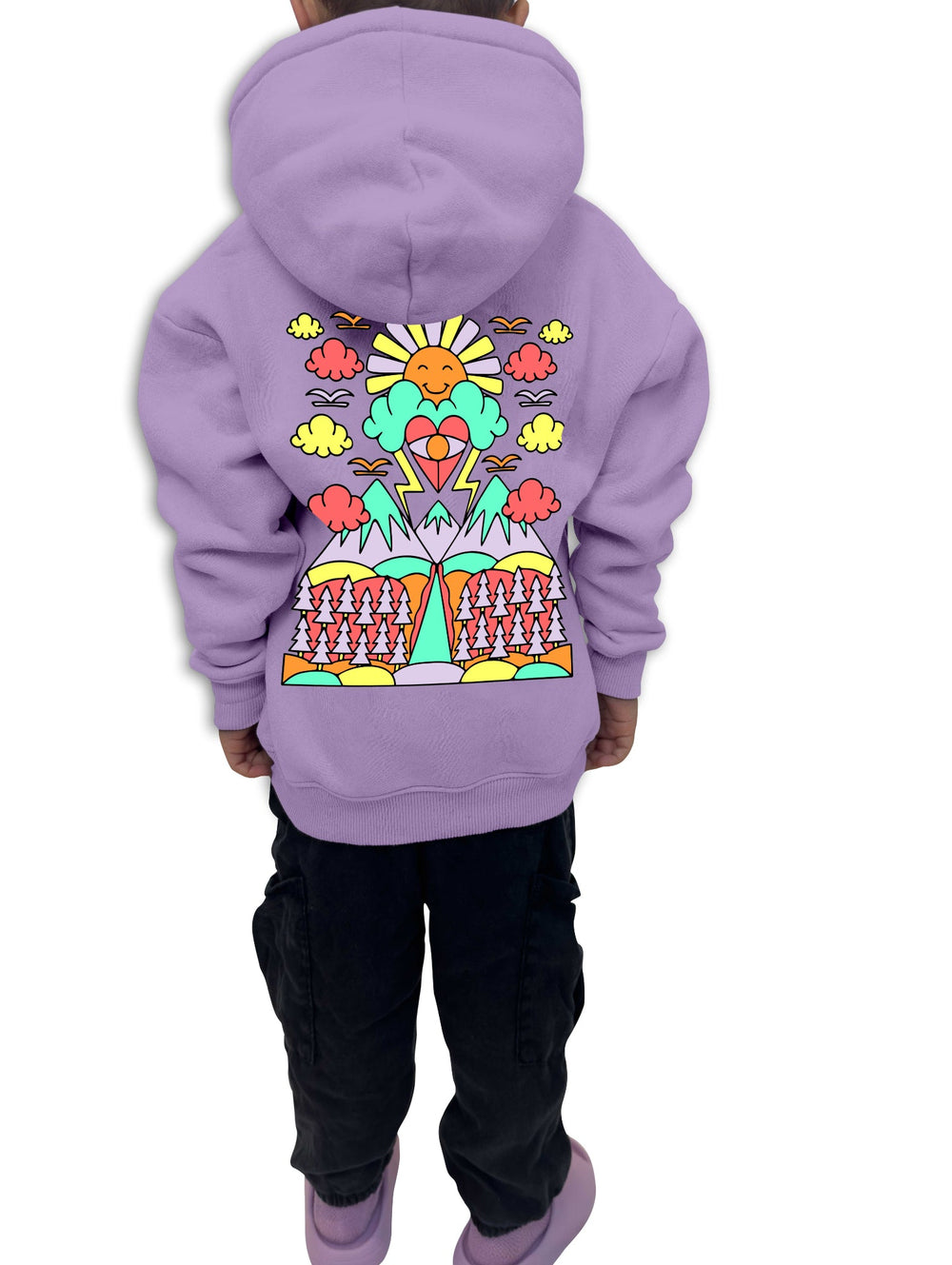 HOODIE Happy Sun lila