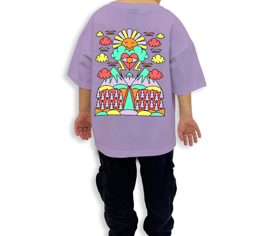 T-SHIRT Happy Sun lila